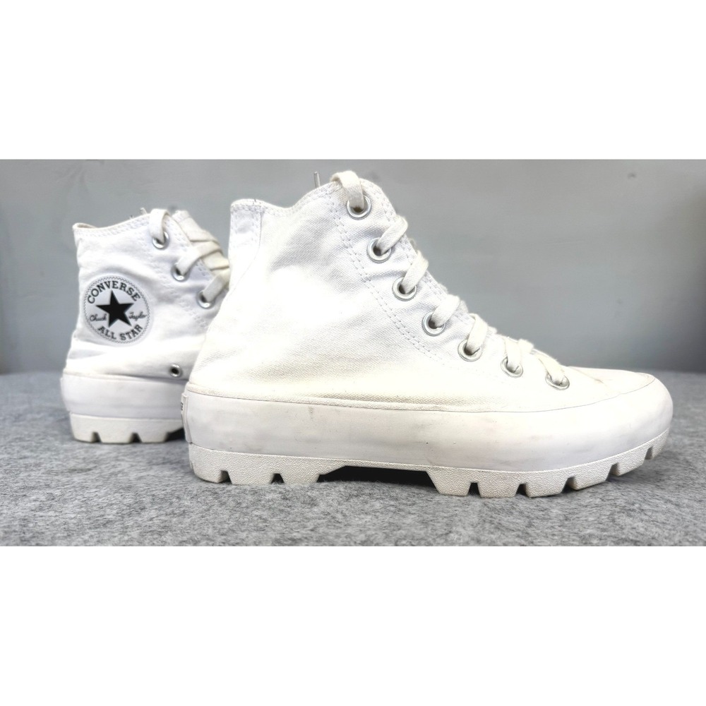 Converse Chuck Taylor All Star Lugged High Top White Platform Sneakers 565902C